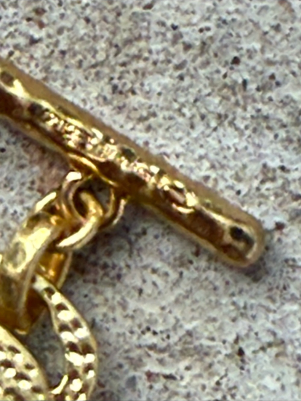 Oscar de la Renta Gold-Tone Bracelet with Teal Crystal Links - Picture 3 of 6